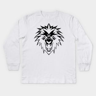 Wolf head symbol icon logo Kids Long Sleeve T-Shirt